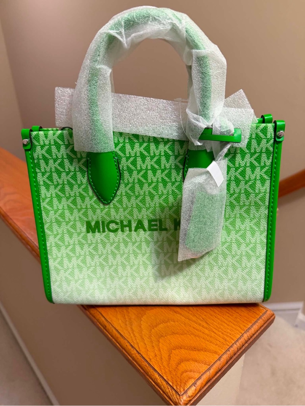 MICHAEL Michael Kors Green Signature Mini Satchel